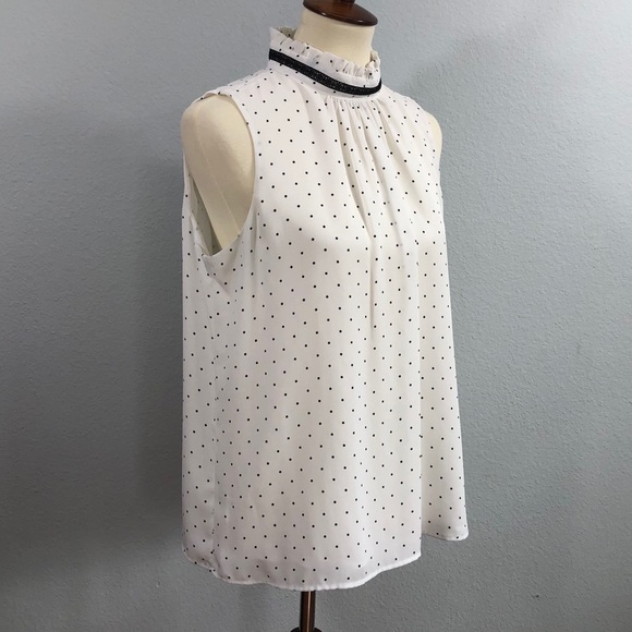 Karl Lagerfeld Polka Dot Blouse - Picture 2 of 6